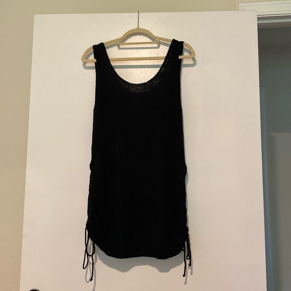Black Knit Swim suit cover up